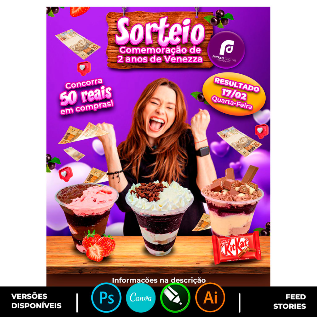 Sorteio C01 - 1 Arte Editável