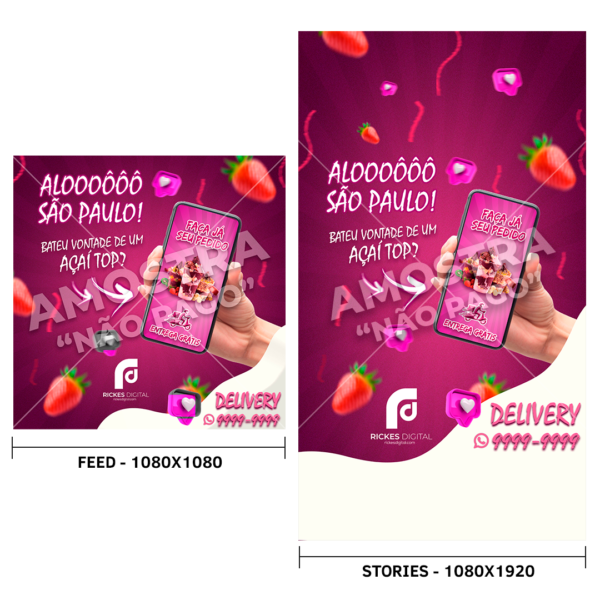 Frase Açaí AAE0086 - 1 Arte Editável - Imagem 2