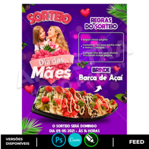 Sorteio de Açaí no Dia das Mães