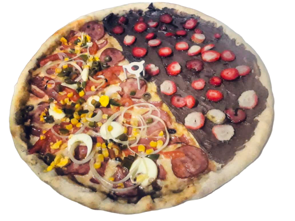 Pizza metade doce